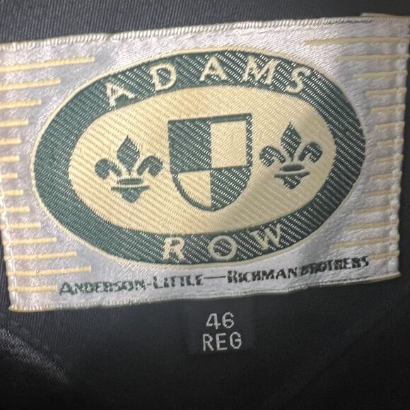 Adams Row Mens Trench Coat Double Breasted Belt Liner Dark Academia SZ 46 - Picture 11 of 11